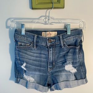 Hollister Short-Short High Rise Jean Shorts Size 0 W24